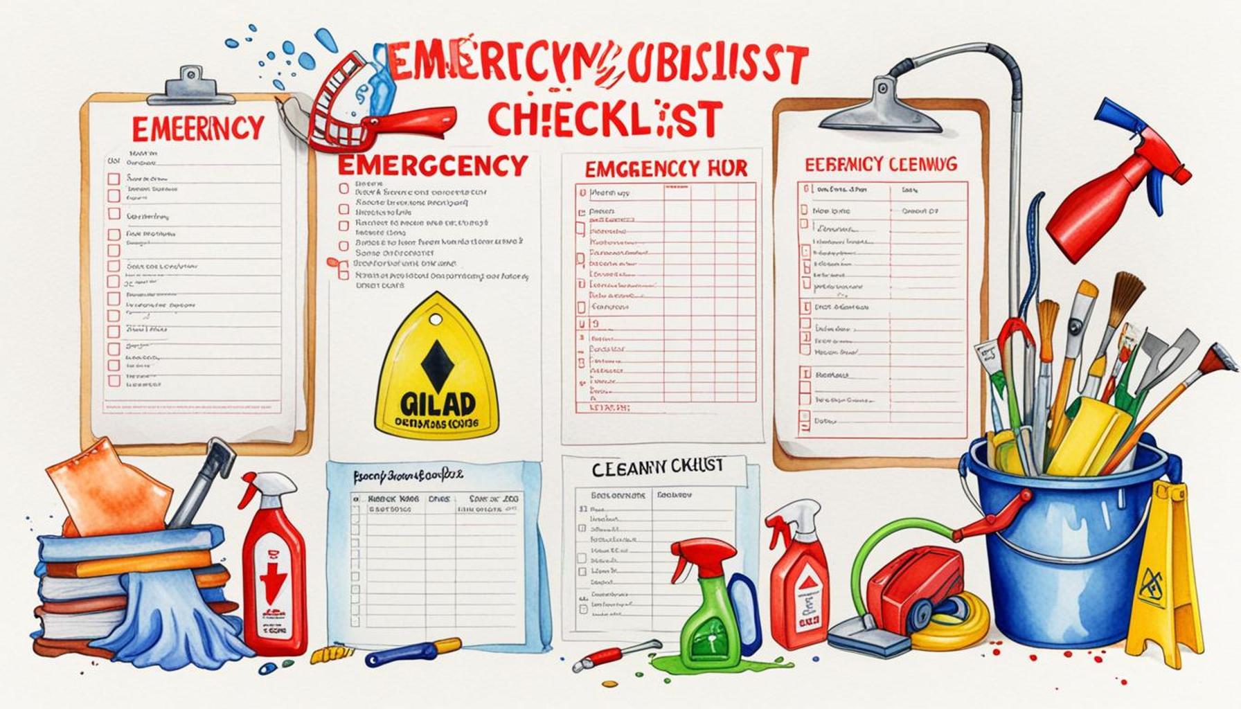 Emergency Cleaning Checklists: Quick Fixes for Unexpected Messes